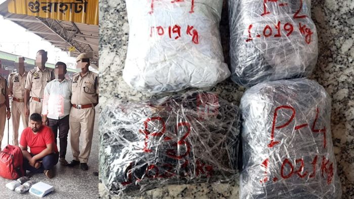 Opium, Arrest, Rajdhani Express, Drug Interception, Guwahati Railway Station, Bihar, Manohar Kumar Rai