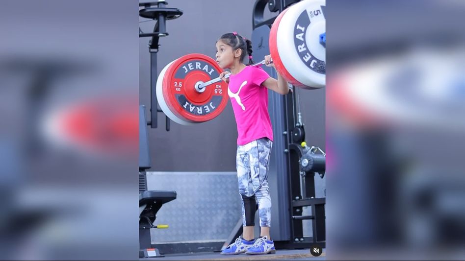 Haryana: 9-year-old Arshia deadlifts 75kg, amazes internet Haryana: 9-year-old Arshia deadlifts 75kg, amazes internet