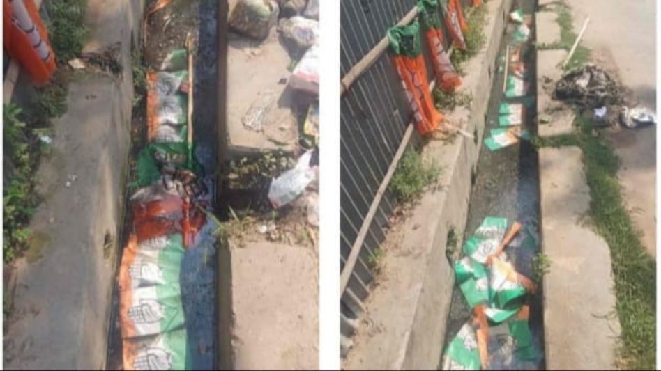 Tripura Congress files FIR against three for destroying party’s campaign material Tripura Congress files FIR against three for destroying party’s campaign material