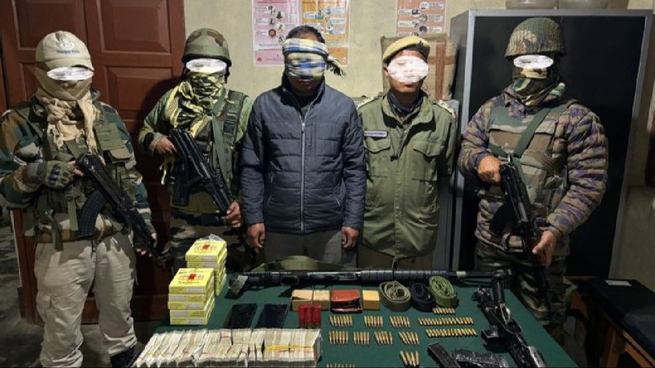 Manipur: Weapons, Rs 13 lakh cash seized in Ukhrul during joint operation, one held Manipur: Weapons, Rs 13 lakh cash seized in Ukhrul during joint operation, one held