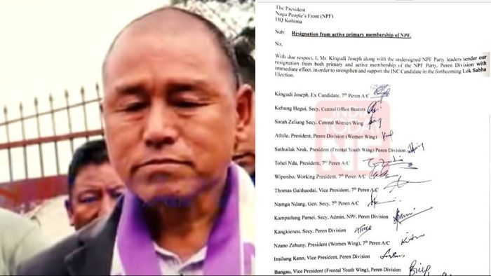 Nagaland: Former NPF candidate Kingudi Joseph along with other party leaders resign, backs Congress candidate