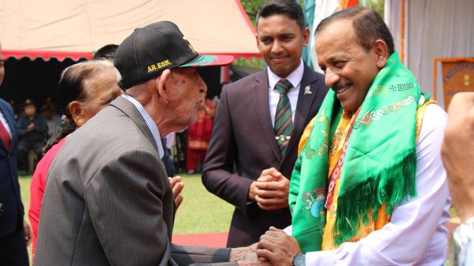 Assam Rifles director general honors veterans for their contribution during Nepal visit Assam Rifles director general honors veterans for their contribution during Nepal visit