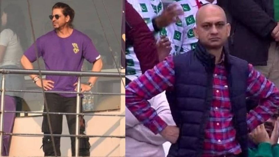 Shah Rukh Khan's pose at KKR match resembles viral meme of disappointed Pakistani fan Shah Rukh Khan's pose at KKR match resembles viral meme of disappointed Pakistani fan