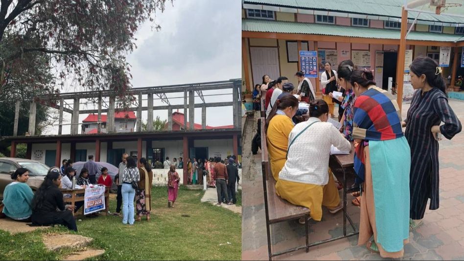 Meghalaya Lok Sabha Elections: Shillong polling booths gripped in poll fervor Meghalaya Lok Sabha Elections: Shillong polling booths gripped in poll fervor