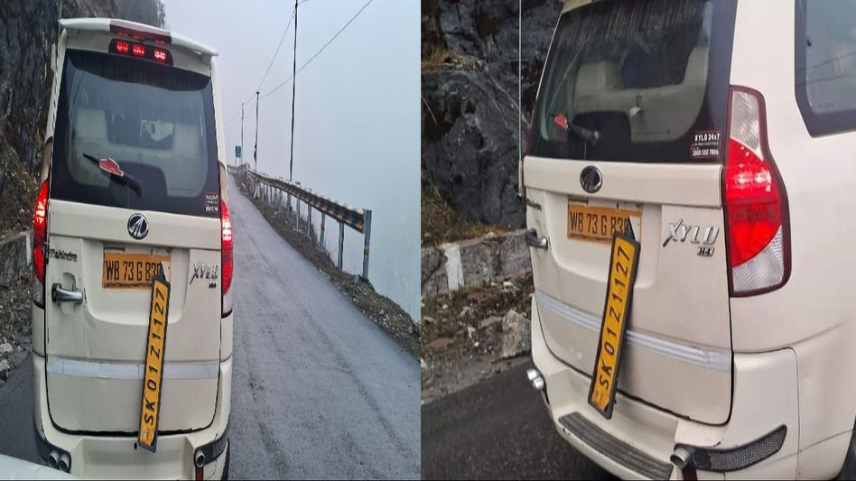 Sikkim: Tourist vehicle bearing two number plates seized, car owner held Sikkim: Tourist vehicle bearing two number plates seized, car owner held