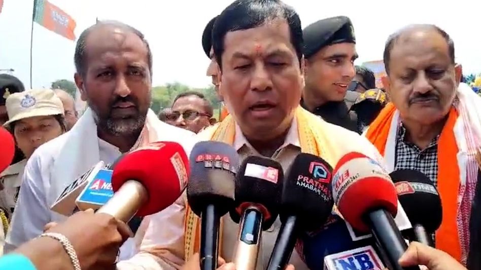 Assam: Congress has no moral right to participate in the LS polls, says Sarbananda Sonowal Assam: Congress has no moral right to participate in the LS polls, says Sarbananda Sonowal