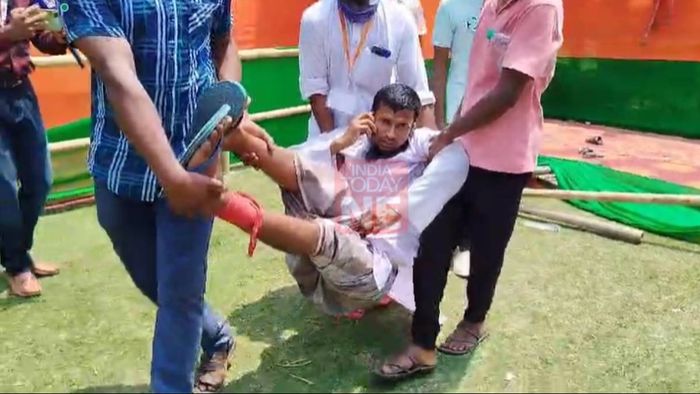 Attendee Injured at Assam Chief Minister Himanta Biswa Sarma's Election Campaign Rally