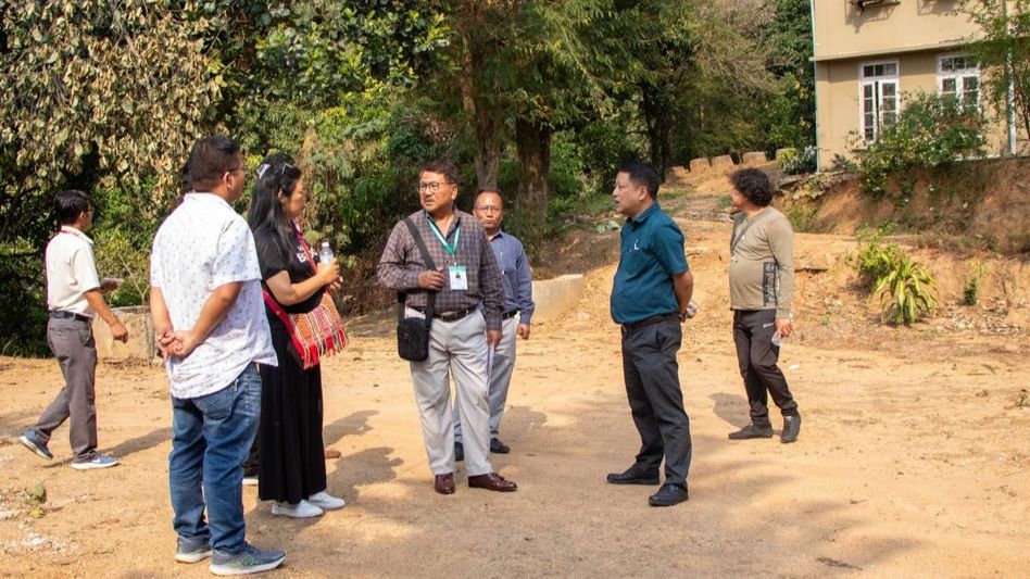Mizoram: Government inspects construction of brick wall boundary fencing at protective home in Maumual Mizoram: Government inspects construction of brick wall boundary fencing at protective home in Maumual