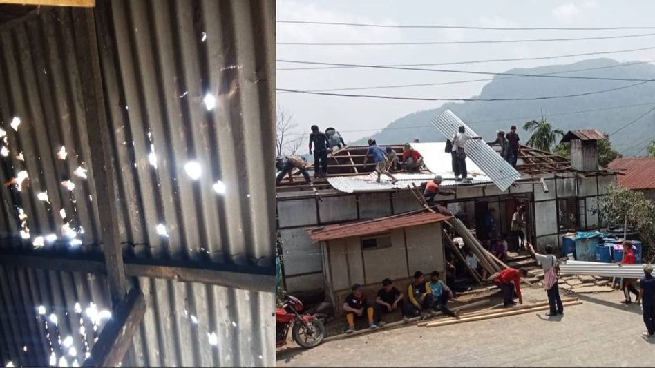 Mizoram: Strong winds and hailstorms wreak havoc, destroy several houses Mizoram: Strong winds and hailstorms wreak havoc, destroy several houses