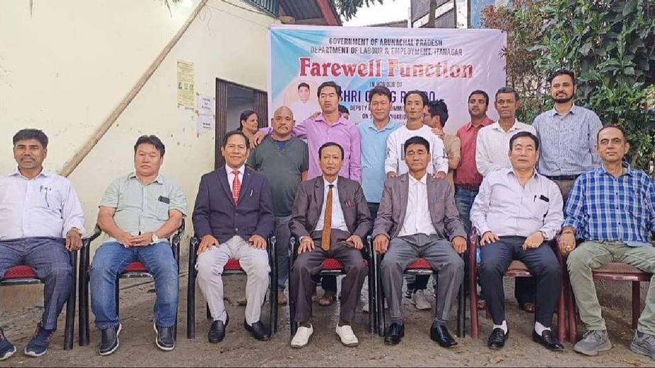 Arunachal: Itanagar Labour department bid farewell to Dy. Labour Commissioner Ozing Rukbo Arunachal: Itanagar Labour department bid farewell to Dy. Labour Commissioner Ozing Rukbo