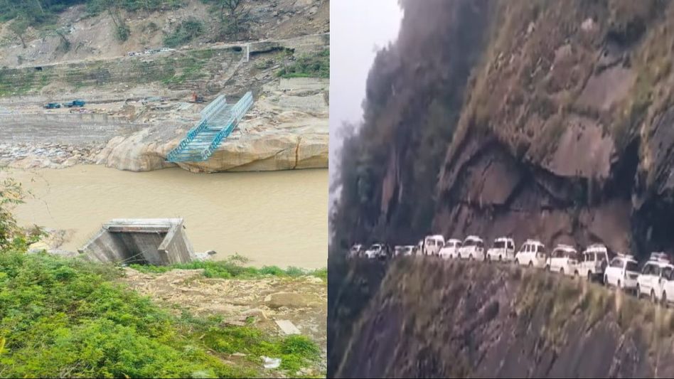 Sikkim: Huge traffic jam following collapse of Toong Bridge, delays travel to state Sikkim: Huge traffic jam following collapse of Toong Bridge, delays travel to state