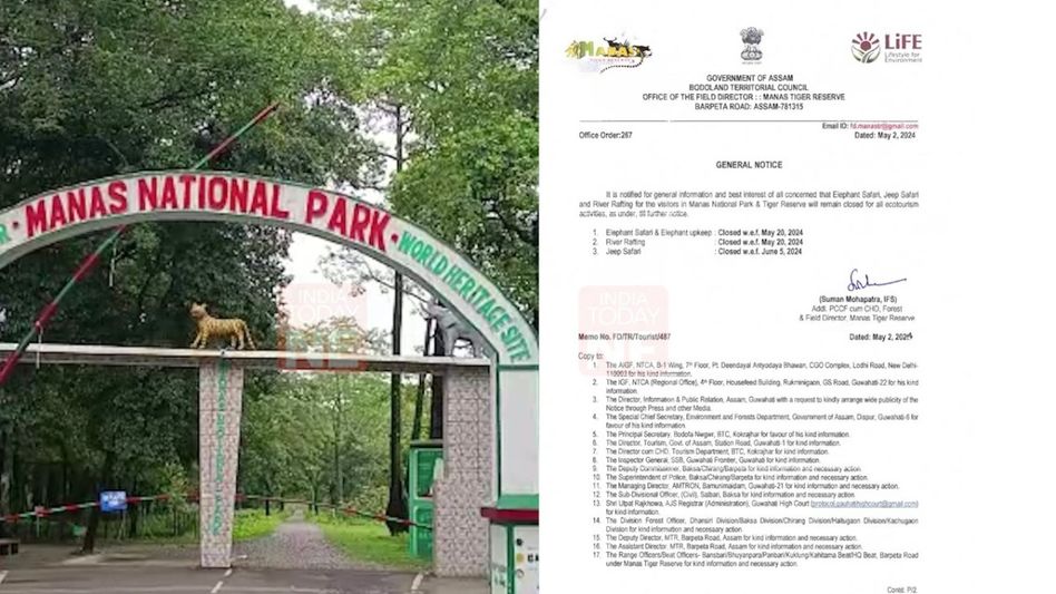 Manas National Park to remain closed from June 5 for wildlife conservation Manas National Park to remain closed from June 5 for wildlife conservation