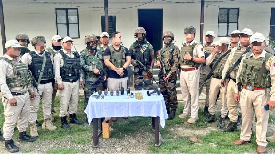 Manipur: Indian army and state police recover huge cache of arms and ammunition in Sangaithel Manipur: Indian army and state police recover huge cache of arms and ammunition in Sangaithel