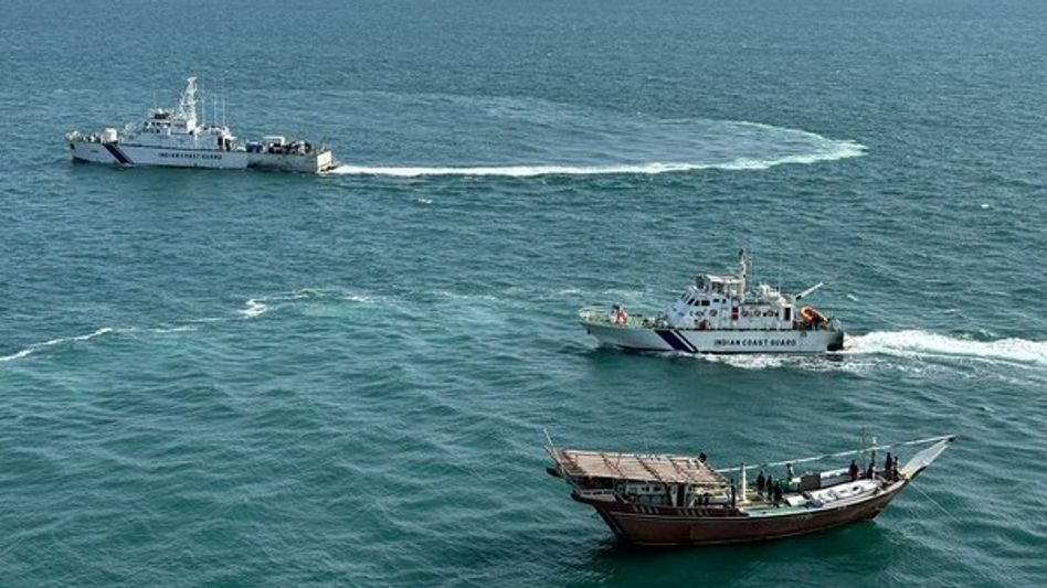 Indian Coast Guard intercepts Iranian fishing vessel just off the coast of Kerala Indian Coast Guard intercepts Iranian fishing vessel just off the coast of Kerala