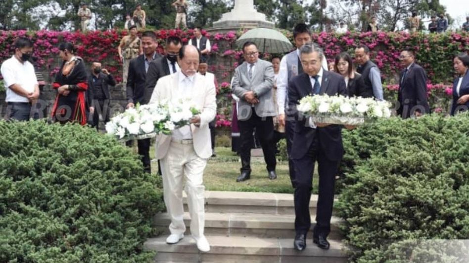 Nagaland: CM Neiphiu Rio, Japanese Ambassador Hiroshi Suzuki visit Kohima War Cemetery, pay tribute Nagaland: CM Neiphiu Rio, Japanese Ambassador Hiroshi Suzuki visit Kohima War Cemetery, pay tribute