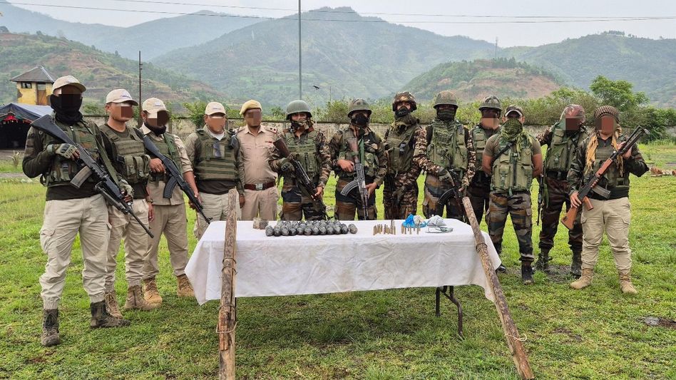 Manipur: Huge cache of arms and ammunition recovered in Imphal East, investigation underway Manipur: Huge cache of arms and ammunition recovered in Imphal East, investigation underway