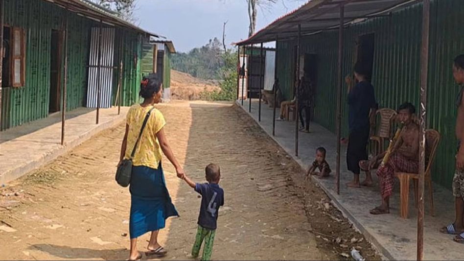 Tripura: Rain stalls construction of Bru resettlement in Kalalaogang Tripura: Rain stalls construction of Bru resettlement in Kalalaogang