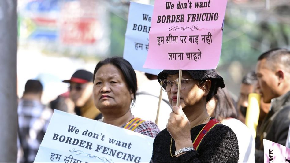 Rallies held in Mizoram to protest Centre's decision to fence India-Myanmar border Rallies held in Mizoram to protest Centre's decision to fence India-Myanmar border