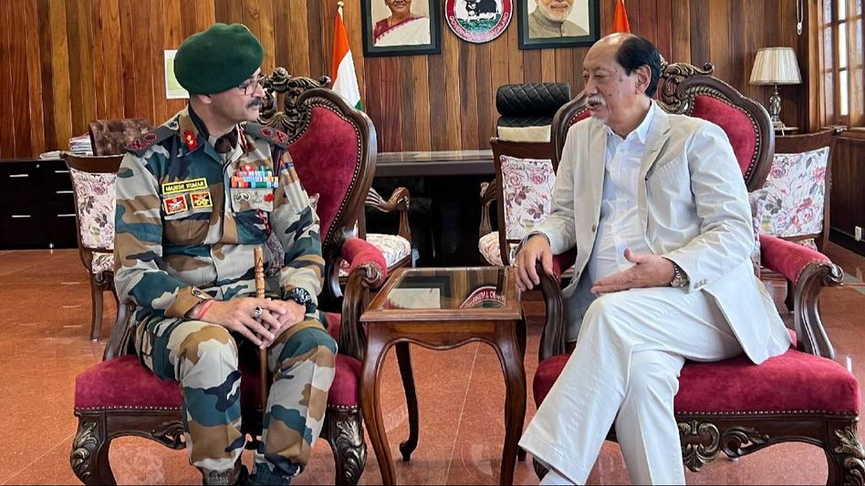 Nagaland: Inspector General Assam Rifles (North) meets CM Neiphiu Rio, affirms commitment as ‘Friends of the Northeast’ Nagaland: Inspector General Assam Rifles (North) meets CM Neiphiu Rio, affirms commitment as ‘Friends of the Northeast’
