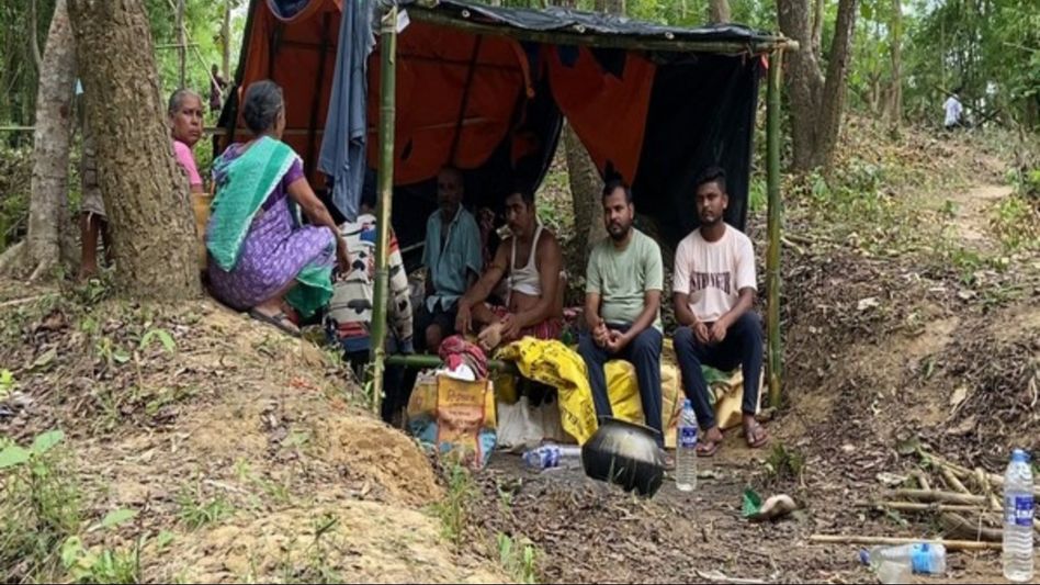 Tripura families spend nights in forest to draw govt attention for being landless Tripura families spend nights in forest to draw govt attention for being landless