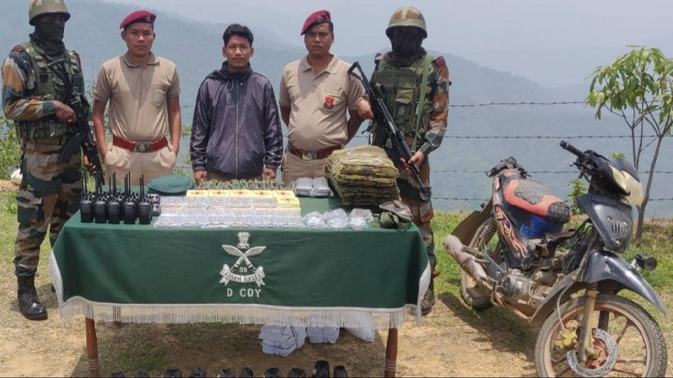 Mizoram: Assam Rifles apprehend active Chin resistance force cadre in Siaha district Mizoram: Assam Rifles apprehend active Chin resistance force cadre in Siaha district