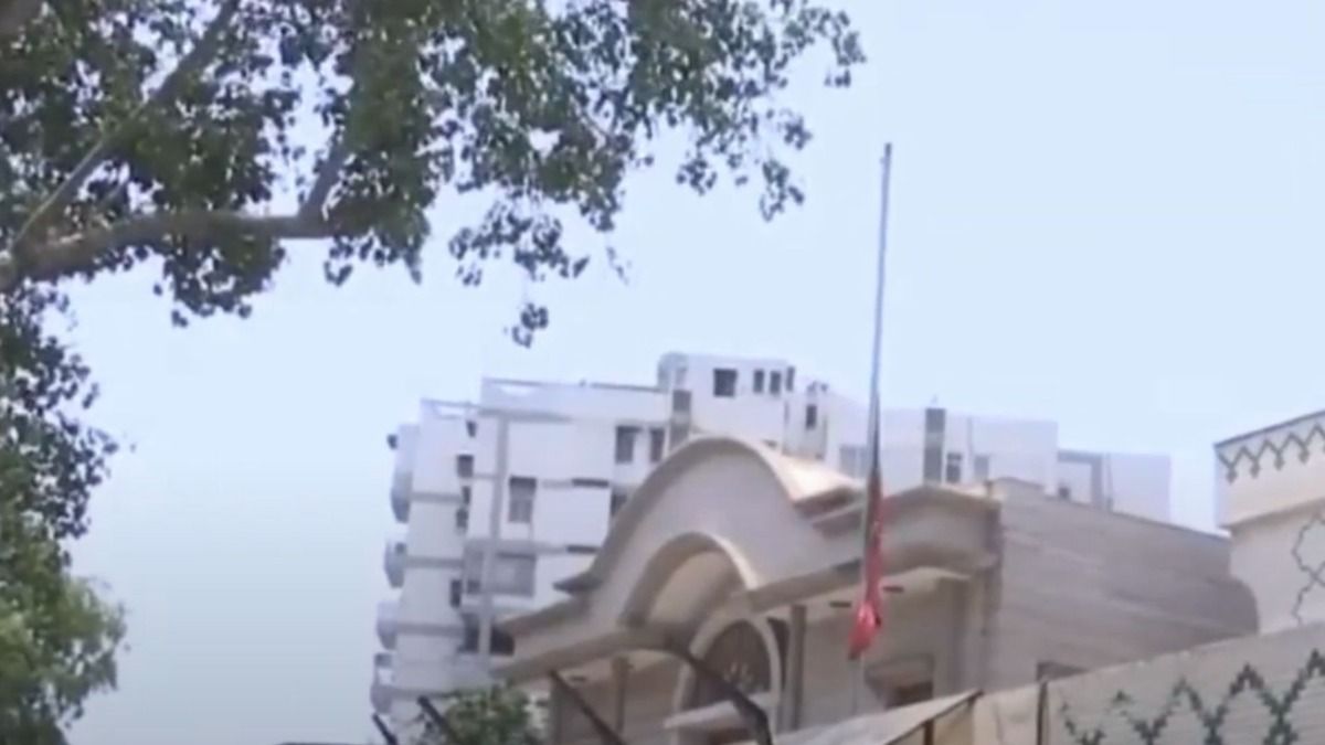 Iranian Embassy in New Delhi lowers flag to half-mast following President Raisi's death in chopper crash