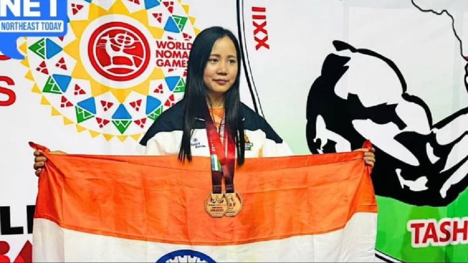 Arunachal's Ibi Lollen wins double bronze at Asian Arm Wrestling Championships Arunachal's Ibi Lollen wins double bronze at Asian Arm Wrestling Championships