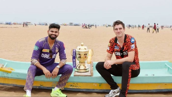 Captains Iyer and Cummins delight fans with beachside banter ahead of IPL final