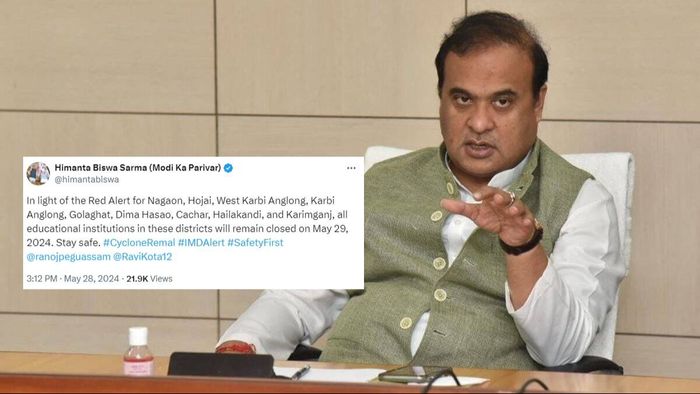 Assam Closes Schools in Multiple Districts on May 29 Due to Severe Weather from Cyclone Remal