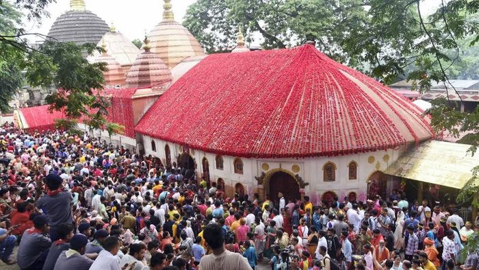 Ambubachi Mela celebrates the annual menstruation cycle of Goddess Kamakhya.