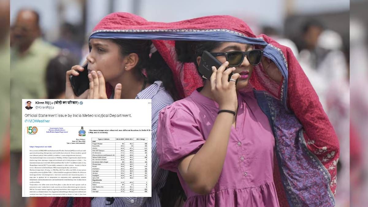 Delhi's 52.3°C temperature ‘very unlikely’, Union Minister Kiren Rijiju shares IMD statement