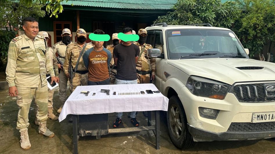 Manipur Police nabs two KCP (City Meitei) members, recovers arms and ammunition Manipur Police nabs two KCP (City Meitei) members, recovers arms and ammunition