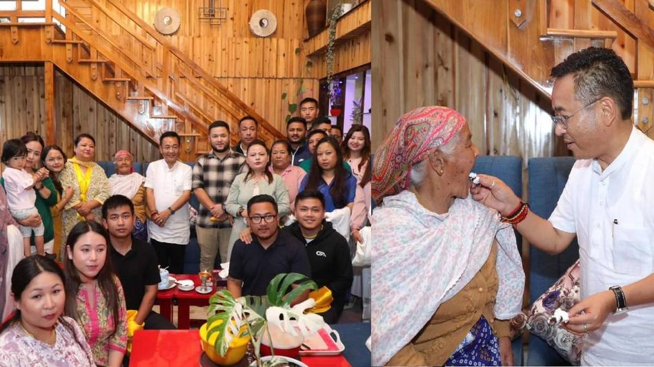 Sikkim CM seeks his mother's blessings after SKM’s big win Sikkim CM seeks his mother's blessings after SKM’s big win