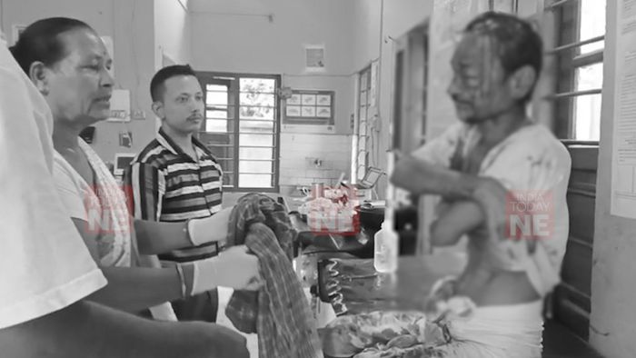 Elderly couple attacked by son in Gwaljhar