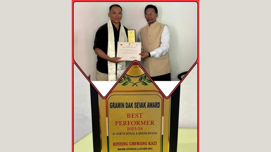 Sikkim resident honored with prestigious Gramin Dak Sevak award Sikkim resident honored with prestigious Gramin Dak Sevak award