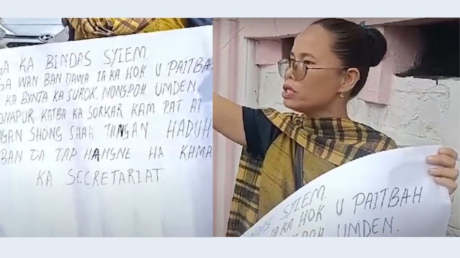 Meghalaya woman on indefinite hunger strike for better road in Ri Bhoi Meghalaya woman on indefinite hunger strike for better road in Ri Bhoi
