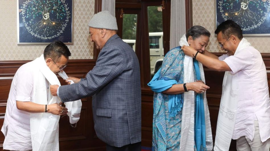 Sikkim CM Prem Singh Tamang meets former MPs, expresses gratitude Sikkim CM Prem Singh Tamang meets former MPs, expresses gratitude