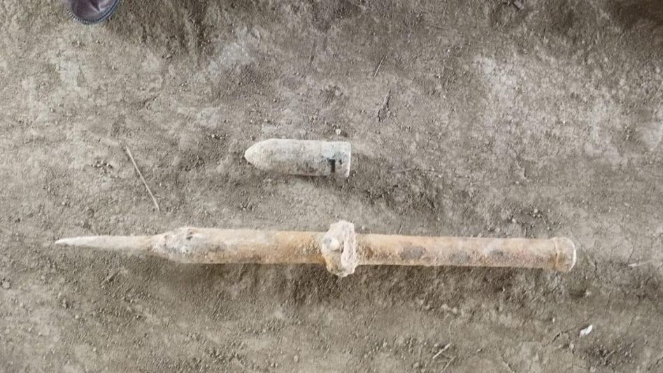 Unexploded old bombs unearthed in Kakching district of Manipur Unexploded old bombs unearthed in Kakching district of Manipur