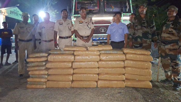 Tripura Police seized 275 kgs of cannabis worth Rs 50 lakh at Churaibari Check Post