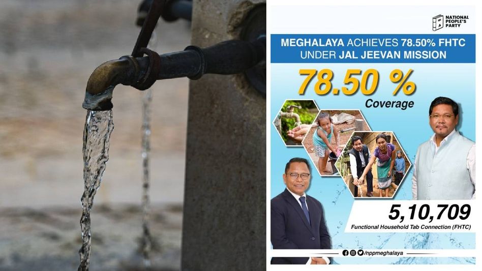 Meghalaya achieves 78.50 per cent household tap connection coverage under Jal Jeevan Mission Meghalaya achieves 78.50 per cent household tap connection coverage under Jal Jeevan Mission