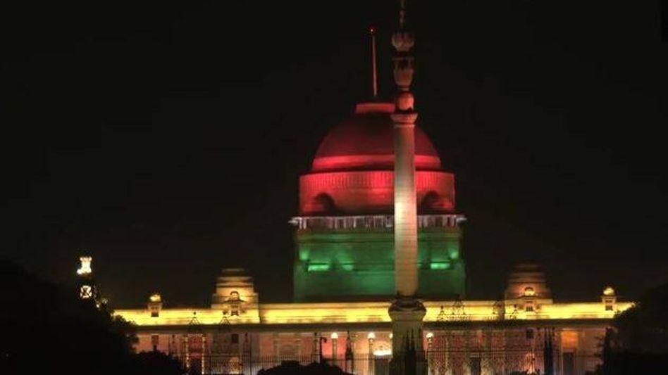 Rashtrapti Bhavan illuminated ahead of Narendra Modi's swearing-in ceremony on June 9; strict security measures imposed Rashtrapti Bhavan illuminated ahead of Narendra Modi's swearing-in ceremony on June 9; strict security measures imposed