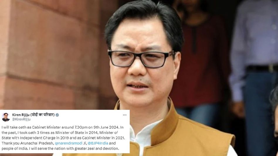 Kiren Rijiju all set to take oath as cabinet minister in Modi's 3.0 ministry, vows enhanced service to nation Kiren Rijiju all set to take oath as cabinet minister in Modi's 3.0 ministry, vows enhanced service to nation
