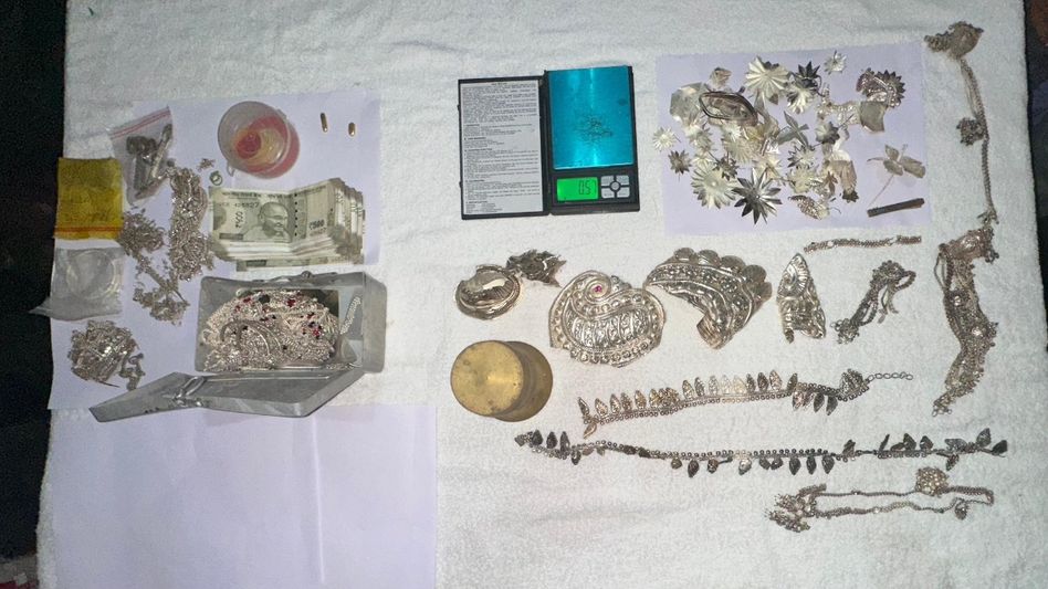 Silver, gold, cash: Assam Police's haul of items stolen in Kokrajhar temple theft Silver, gold, cash: Assam Police's haul of items stolen in Kokrajhar temple theft