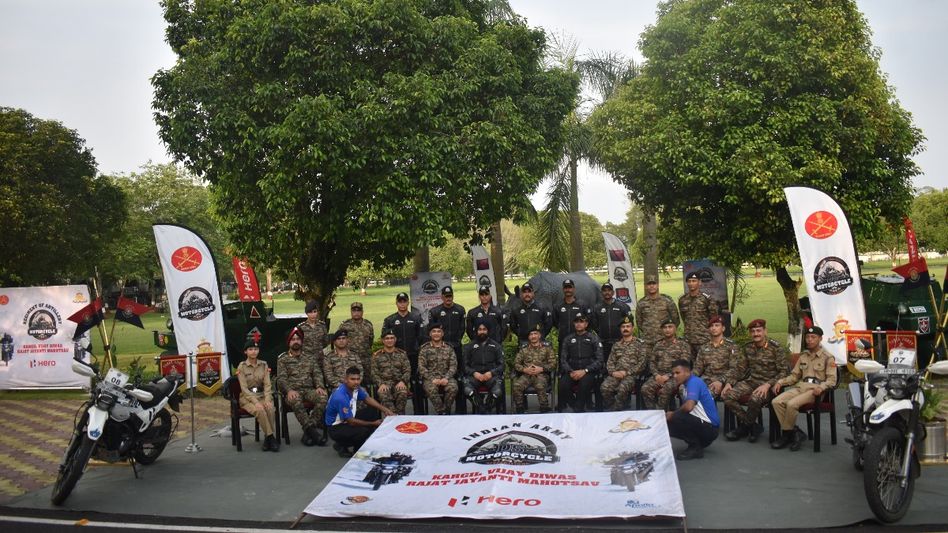Indian Army commemorates 25 years of Kargil victory with nationwide motorcycle expedition Indian Army commemorates 25 years of Kargil victory with nationwide motorcycle expedition
