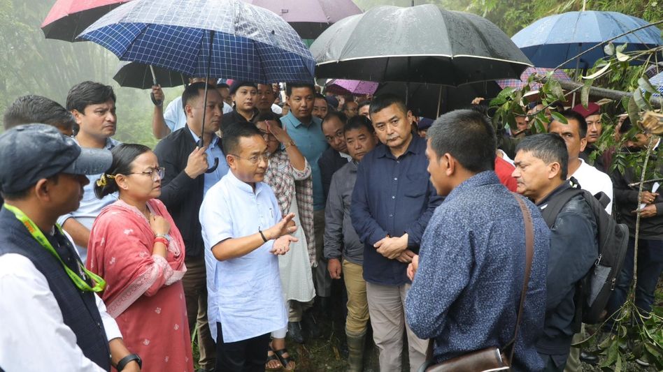 Sikkim CM announces Rs 5 lakh ex-gratia for landslide victims Sikkim CM announces Rs 5 lakh ex-gratia for landslide victims