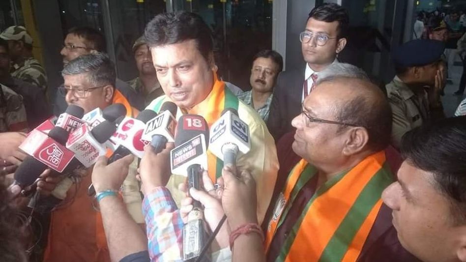 BJP MP Biplab Deb condemns TMC for post-poll violence, reaches Bengal for fact finding BJP MP Biplab Deb condemns TMC for post-poll violence, reaches Bengal for fact finding