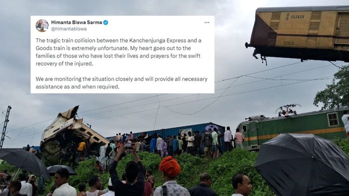 Himanta Biswa Sarma expresses condolences over train collision near New Jalpaiguri