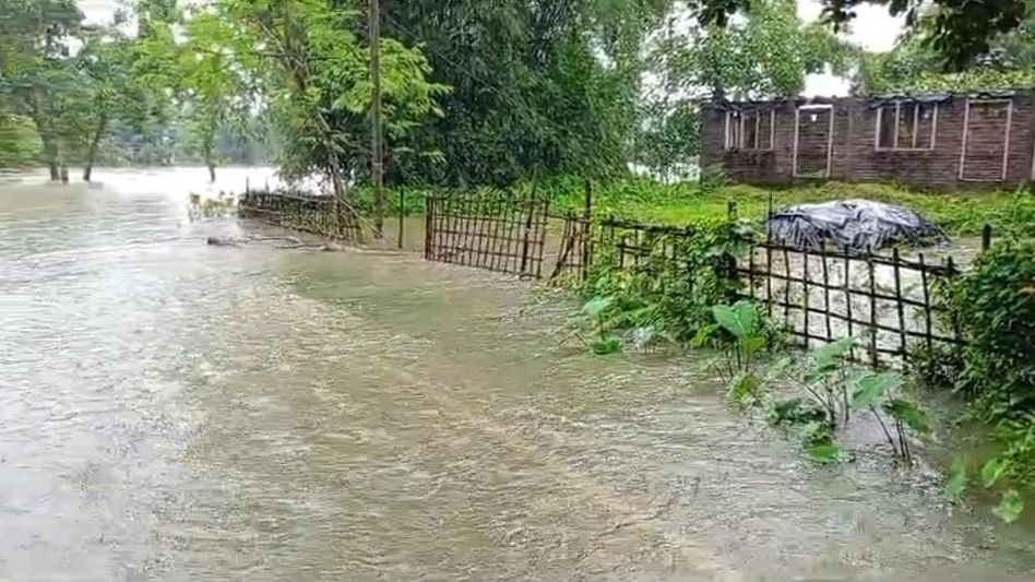 Embankment on river Kaldia in Assam's Bajali damaged due to flood, negligence Embankment on river Kaldia in Assam's Bajali damaged due to flood, negligence