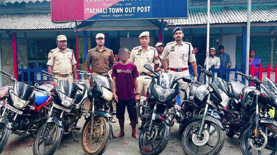 Assam Police recovers 11 stolen motorcycles in Nagaon, arrests suspect Assam Police recovers 11 stolen motorcycles in Nagaon, arrests suspect