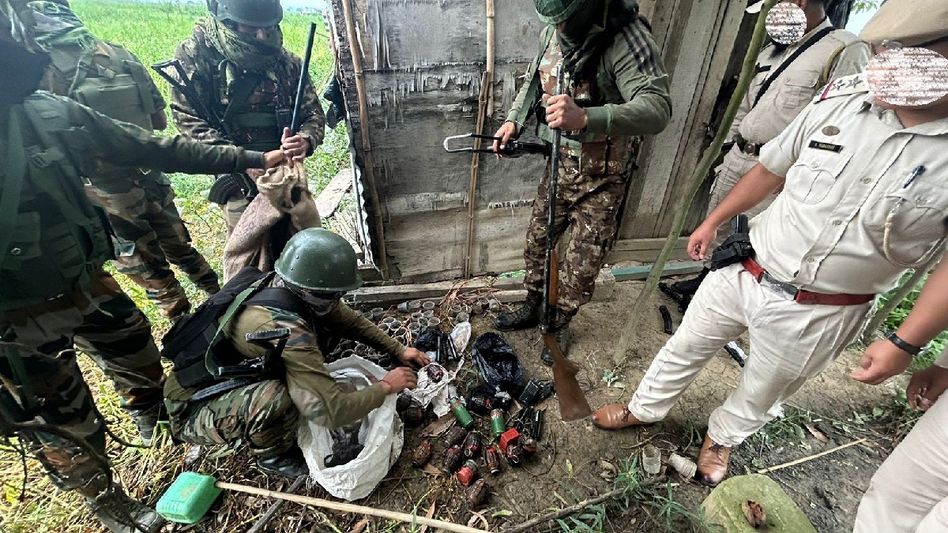 Assam Rifles seize large cache of arms in Manipur's Charoibung Assam Rifles seize large cache of arms in Manipur's Charoibung